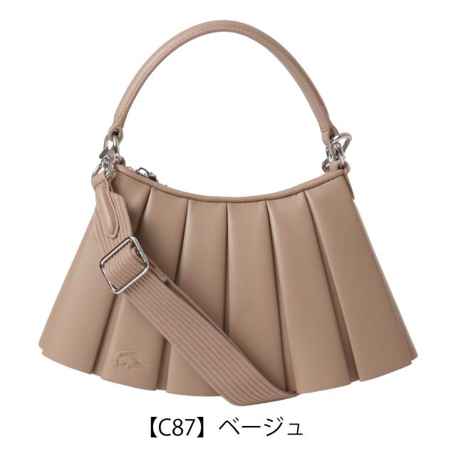 ラコステ ショルダーバッグ 本革 レディース NU5011DP LACOSTE 牛革 レザー 小さめ ミニショルダー フリル プリーツ_12