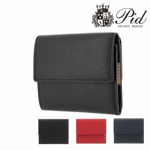 【レビュー投稿で+5％還元】ピーアイディ 三つ折り財布 ミニ財布 ウォルテ メンズ PAO1002 PID イタリアンレザー 開運 一粒万倍日 v_other バレンタインの通販は