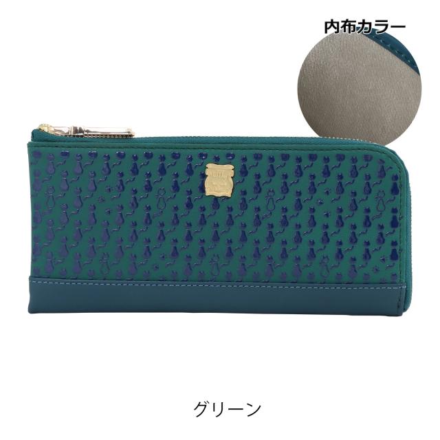 エフィー 長財布 L字ファスナー レディース PD3-32 efffy | 牛革 日本製 猫_9