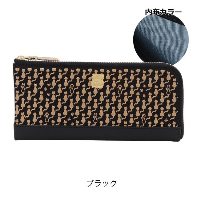 エフィー 長財布 L字ファスナー レディース PD3-32 efffy | 牛革 日本製 猫_7