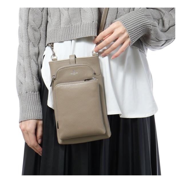 【レビュー投稿で+5％還元】ペレボルサ スマホショルダー 本革 ショルダーバッグ 抗菌 防臭 レディース 206701 コンフィー PELLE BORSA レザー ミニショルダー スマホポシェット 旅行 貴重品 ワンマイル クリスマス_mp クリスマス_wp レビュー投稿で+5％還元】ペレボルサ スマホショルダー 本革