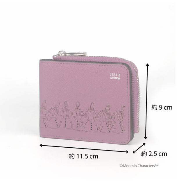 【レビュー投稿で+5％還元】ムーミン ペレボルサ 財布 二つ折り 本革 スナフキン リトルミイ かわいい キャラクター 大人 レディース 2007 Moomin Dot PELLE BORSA 二つ折り財布 ミニ財布 コンパクト 薄型 薄い パンチング 開運 一粒万倍日_9
