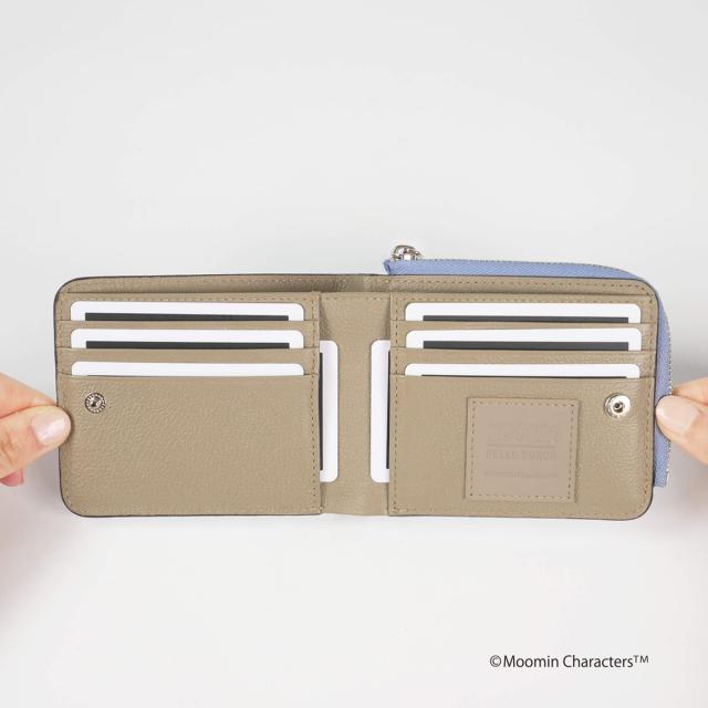 【レビュー投稿で+5％還元】ムーミン ペレボルサ 財布 二つ折り 本革 スナフキン リトルミイ かわいい キャラクター 大人 レディース 2007 Moomin Dot PELLE BORSA 二つ折り財布 ミニ財布 コンパクト 薄型 薄い パンチング 開運 一粒万倍日_11