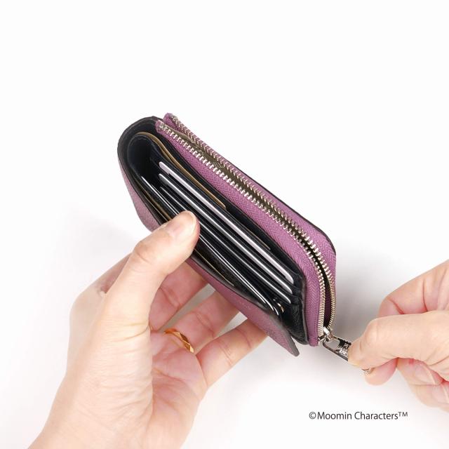 【レビュー投稿で+5％還元】ムーミン ペレボルサ 財布 二つ折り 本革 スナフキン リトルミイ かわいい キャラクター 大人 レディース 2007 Moomin Dot PELLE BORSA 二つ折り財布 ミニ財布 コンパクト 薄型 薄い パンチング 開運 一粒万倍日_6