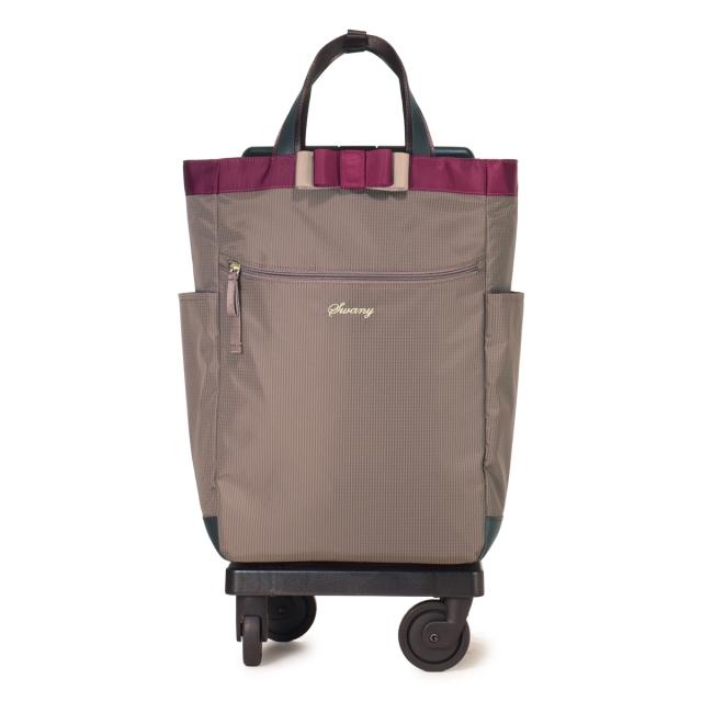 スワニー ショッピングカート 4輪 B4 撥水 機内持ち込み ルバンド D-640L21 SWANY ショッピングキャリー デイリーキャリー お買い物 シニア 旅行 普段使い おしゃれ_1