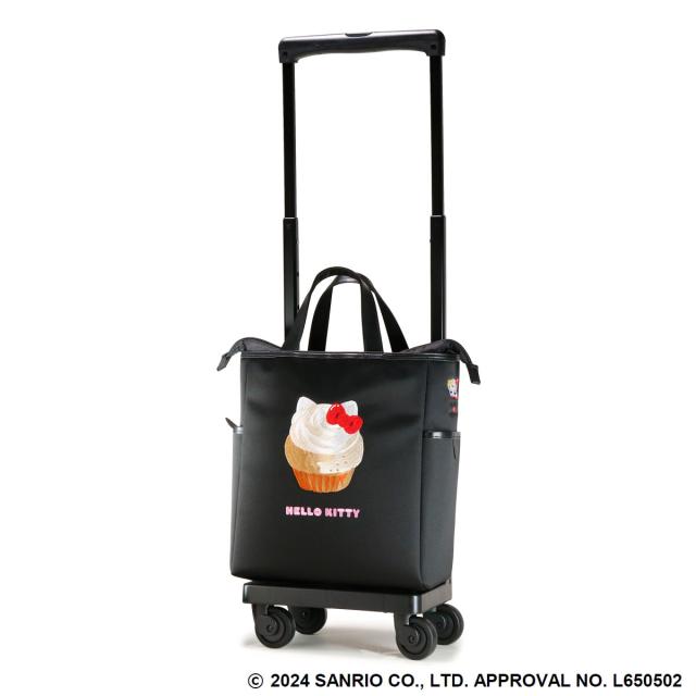 【レビュー投稿で+5％還元】ハローキティ スワニー ショッピングカート キティちゃん ショッピングキャリー 10L 43cm 2.3kg 機内持ち込み D-656 Hello Kitty 50th ハローミミィ コラボ 刺繍 SWANY 静音設計 お買い物キャリー クリスマス_mp