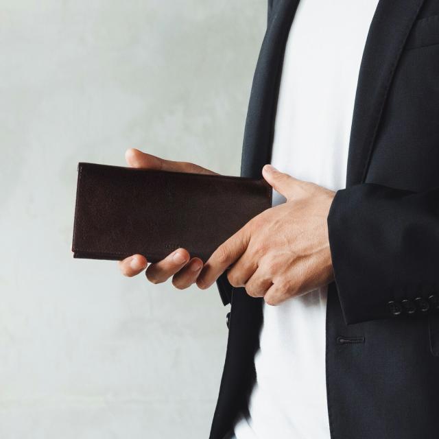 レビュー投稿で+5％還元】タケオキクチ 長財布 あおり アルド 牛革 本