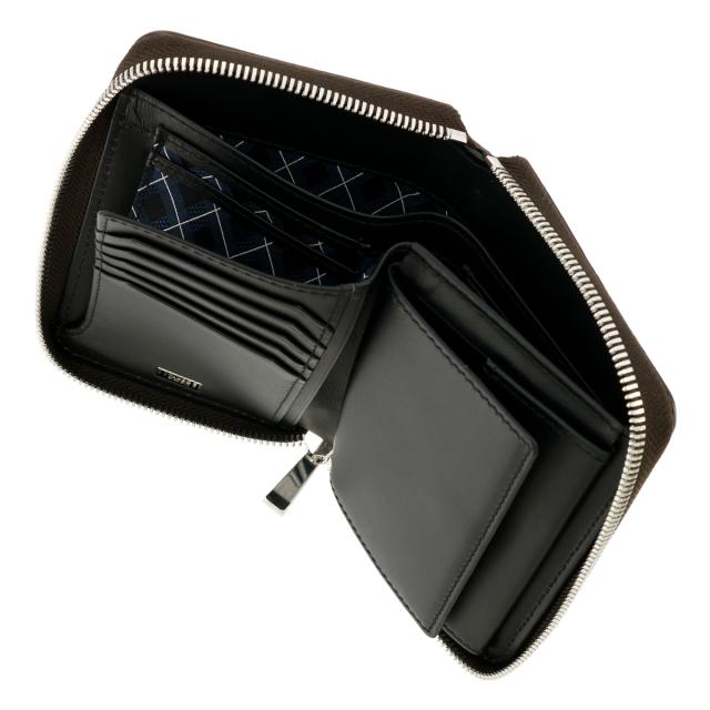 レビュー投稿で+5％還元】タケオキクチ 二つ折り財布 ラウンド