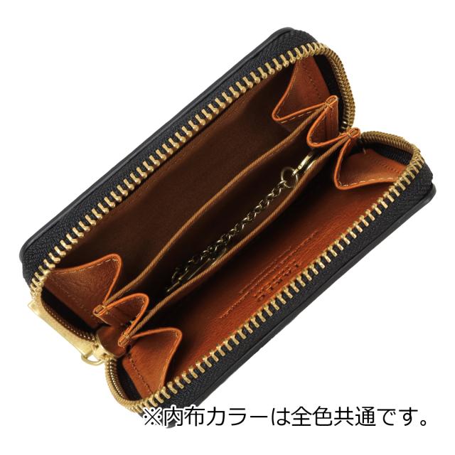 【レビュー投稿で+5％還元】タケオキクチ 小銭入れ カードケース ラウンドファスナー 本革 レザー ハーベイ 747611 TAKEO KIKUCHI ミニ財布 キーチェーン 牛革_4