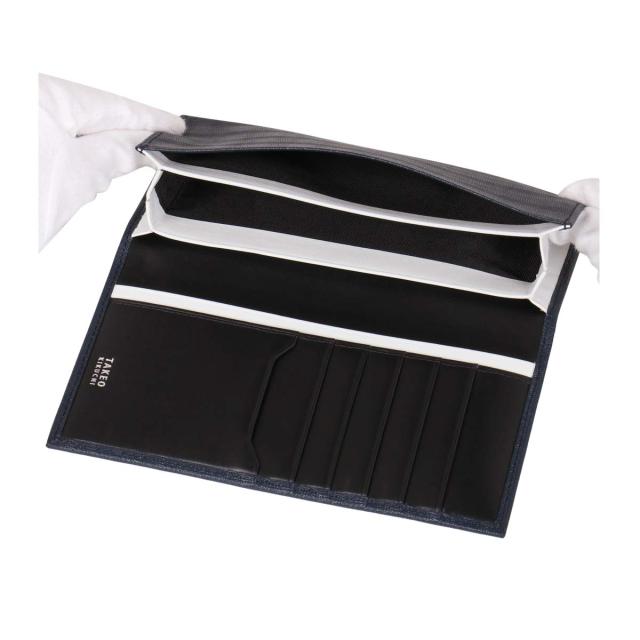 レビュー投稿で+5％還元】タケオキクチ 長財布 シェパード かぶせ 薄型