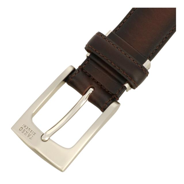 タケオキクチ ベルト メンズ 本革 5100122 日本製 TAKEO KIKUCHI ピン式 ビジネス カジュアル 牛革 レザー カーブベルト