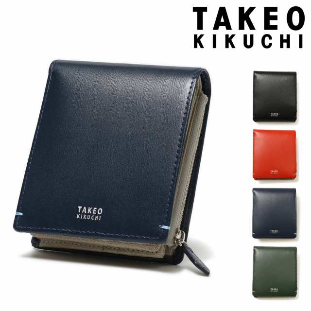 【レビュー投稿で+5％還元】タケオキクチ 二つ折り財布 メンズ ヨーク 1150123 TAKEO KIKUCHI｜本革 レザー シンプル ブランド 男性 ギフ