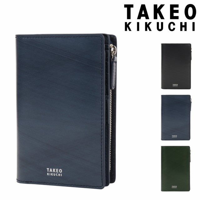 【レビュー投稿で+5％還元】タケオキクチ ミドルウォレット 二つ折り財布 L字ファスナー 本革 メンズ TKW-8190123 ソリフル TAKEO KIKUCHI｜牛革 レザー ミドル財布 ハーフ財布 セミ長財布 メンズ財布 ブランド ギフト プレゼント v_other バレンタインの通販は