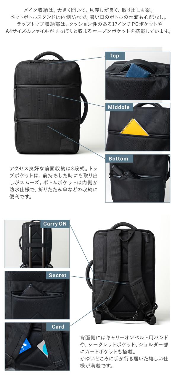 【レビュー投稿で+5％還元】シムクリア リュック A4 サコッシュ付き ツナグバッグ TSB12 TSUNAGU BAG SQUARE SIMCLEAR ビジカジ 撥水 キャリーオンバッグ 2WAY ブリーフケース ビジネスバッグ リュックサック バックパック 通勤 通学_16