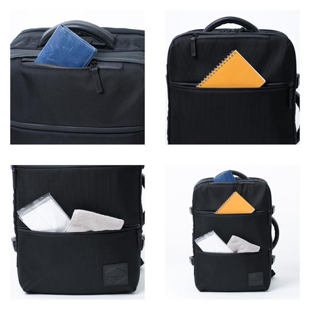 【レビュー投稿で+5％還元】シムクリア リュック A4 拡張 サコッシュ付き ツナグバッグ TSB13 TSUNAGU BAG SQUARE Expandable SIMCLEAR ビジカジ 撥水 キャリーオンバッグ 2WAY ブリーフケース ビジネスバッグ リュックサック バックパック 通勤 通学_9