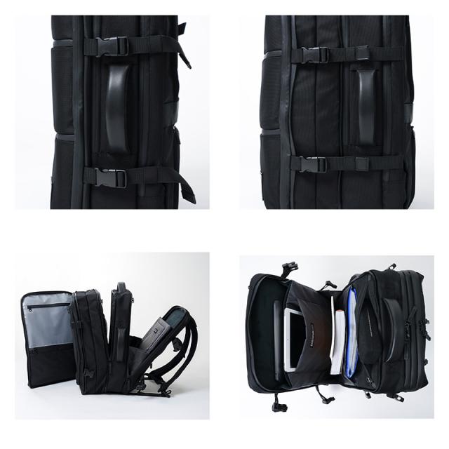 【レビュー投稿で+5％還元】シムクリア リュック A4 拡張 サコッシュ付き ツナグバッグ TSB13 TSUNAGU BAG SQUARE Expandable SIMCLEAR ビジカジ 撥水 キャリーオンバッグ 2WAY ブリーフケース ビジネスバッグ リュックサック バックパック 通勤 通学_7