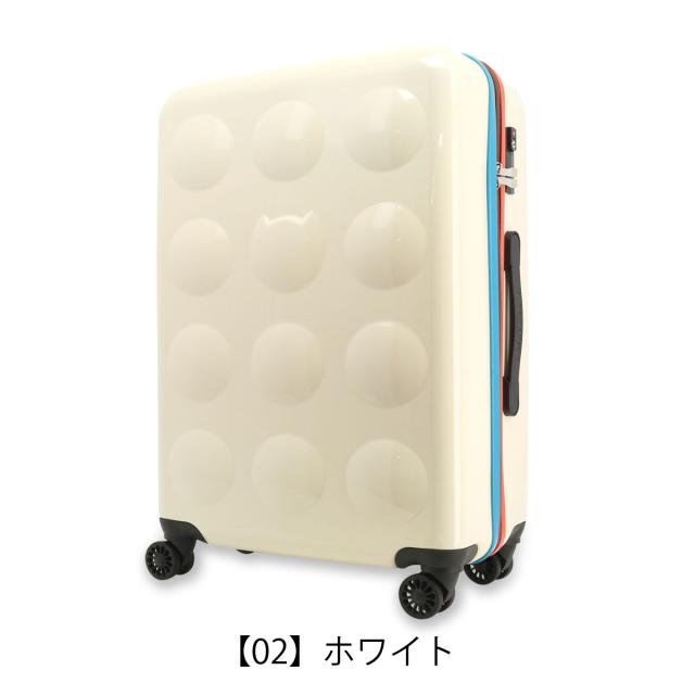【レビュー投稿で+5％還元】ツモリチサト キャリー スーツケース 58L 60cm 3.9kg ハードキャリー 4261 新ネコドットキャリー tsumori chisato CARRY TSAロック搭載 キャリーケース 軽量 360度回転キャスター クリスマス_mp