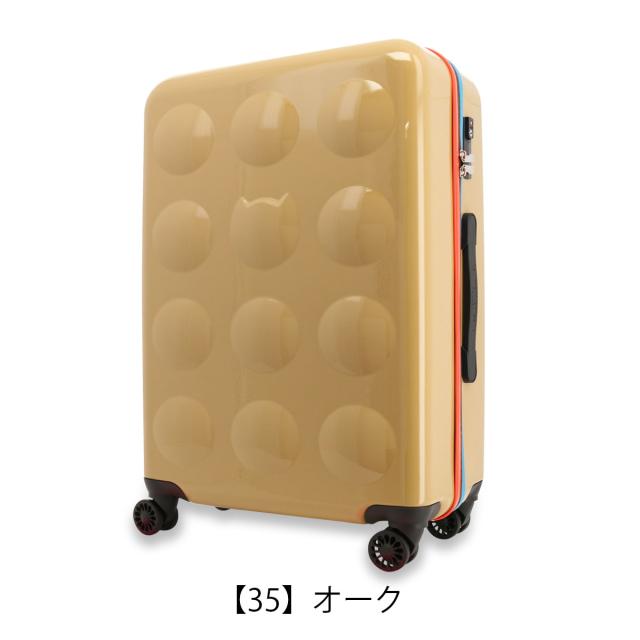 【レビュー投稿で+5％還元】ツモリチサト キャリー スーツケース 58L 60cm 3.9kg ハードキャリー 4261 新ネコドットキャリー tsumori chisato CARRY TSAロック搭載 キャリーケース 軽量 360度回転キャスター クリスマス_mp