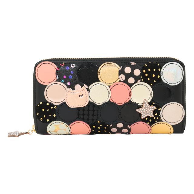 【レビュー投稿で+5％還元】ツモリチサト キャリー 長財布 ラウンドファスナー 本革 tsumori chisato CARRY マルチドット レディース 57093 日本製 ロングウォレット レザー 猫 ラメ ストーン 開運 一粒万倍日 クリスマス_mp クリスマス_wp レビュー投稿で+5％還元】ツモリチサト キャリー 長財布 ラウンド