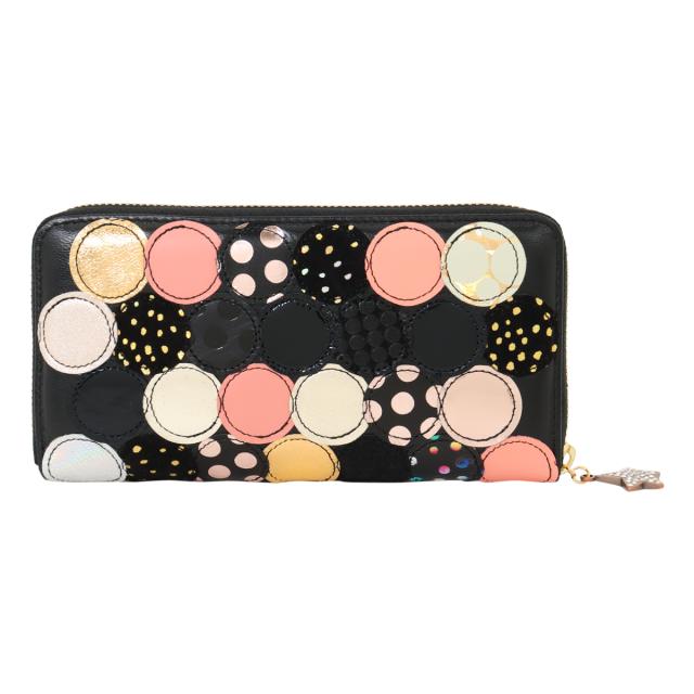 【レビュー投稿で+5％還元】ツモリチサト キャリー 長財布 ラウンドファスナー 本革 tsumori chisato CARRY マルチドット レディース 57093 日本製 ロングウォレット レザー 猫 ラメ ストーン 開運 一粒万倍日 クリスマス_mp クリスマス_wp レビュー投稿で+5％還元】ツモリチサト キャリー 長財布 ラウンド