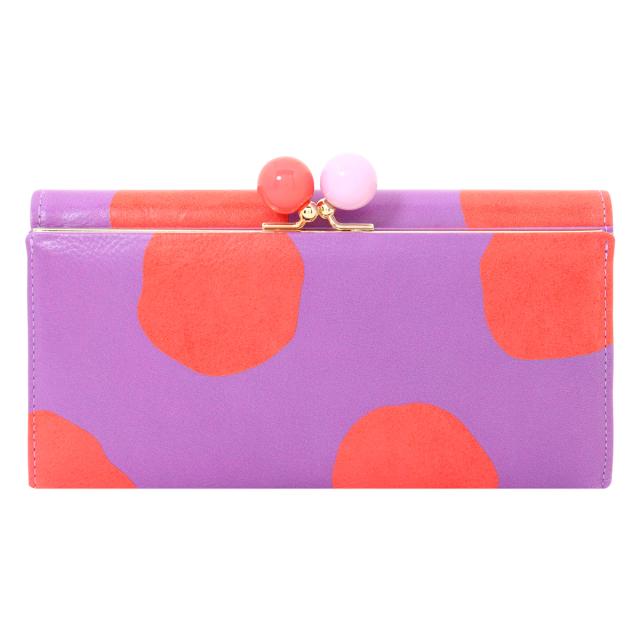 【レビュー投稿で+5％還元】ツモリチサト キャリー 長財布 かぶせ がま口 本革 tsumori chisato CARRY ズームドット レディース 57304 日本製 │ ドット 水玉 ロングウォレット レザー ガマ口 