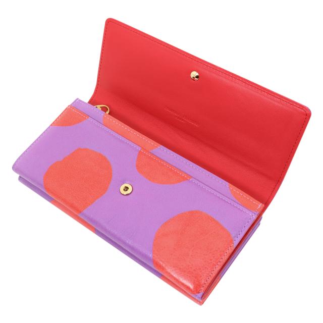 【レビュー投稿で+5％還元】ツモリチサト キャリー 長財布 かぶせ がま口 本革 tsumori chisato CARRY ズームドット レディース 57304 日本製 │ ドット 水玉 ロングウォレット レザー ガマ口 