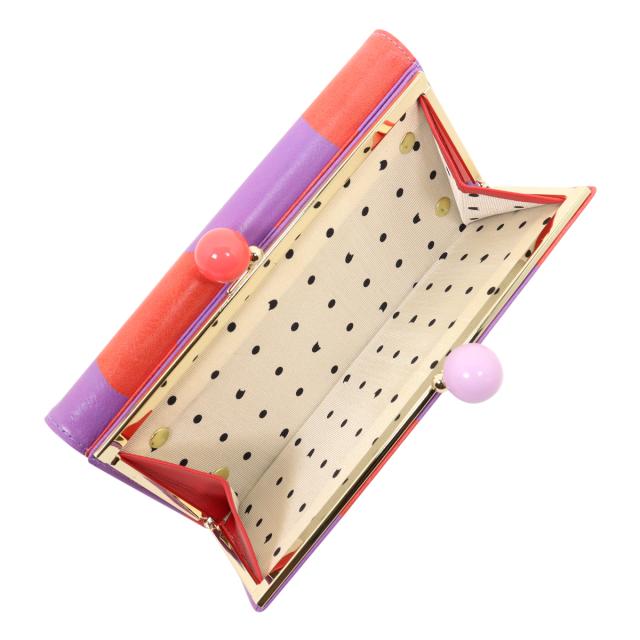 【レビュー投稿で+5％還元】ツモリチサト キャリー 長財布 かぶせ がま口 本革 tsumori chisato CARRY ズームドット レディース 57304 日本製 │ ドット 水玉 ロングウォレット レザー ガマ口 