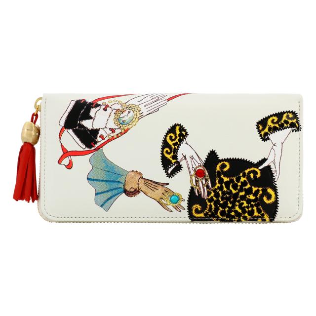 【レビュー投稿で+5％還元】ツモリチサト キャリー 長財布 ラウンドファスナー 本革 レザー レディース 大容量 57712 日本製 女優プリント tsumori chisato CARRY 刺繍 猫 ねこ ネコ ストーン 牛革 開運 一粒万倍日 クリスマス_mp クリスマス_wp レビュー投稿で+5％還元】ツモリチサト キャリー 長財布 ラウンド