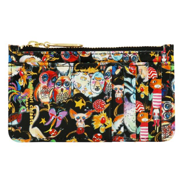 【レビュー投稿で+5％還元】ツモリチサト キャリー フラグメントケース 本革 レディース 日本製 57720 森のどうぶつたち tsumori chisato CARRY 刺繍 カードケース カード入れ 小銭入れ ケース マルチケース キャッシュレス レザー 羊革 クリスマス_mp クリスマス_wp レビュー投稿で+5％還元】ツモリチサト キャリー フラグメントケース