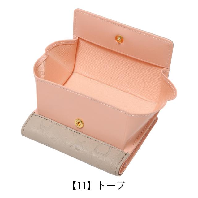 【レビュー投稿で+5％還元】ホワイ 二つ折り財布 本革 ハーネスシェードエンボスレザー SLG レディース 819803 Why | エンボス 山羊革 レザー バイカラー 開運 一粒万倍日_12