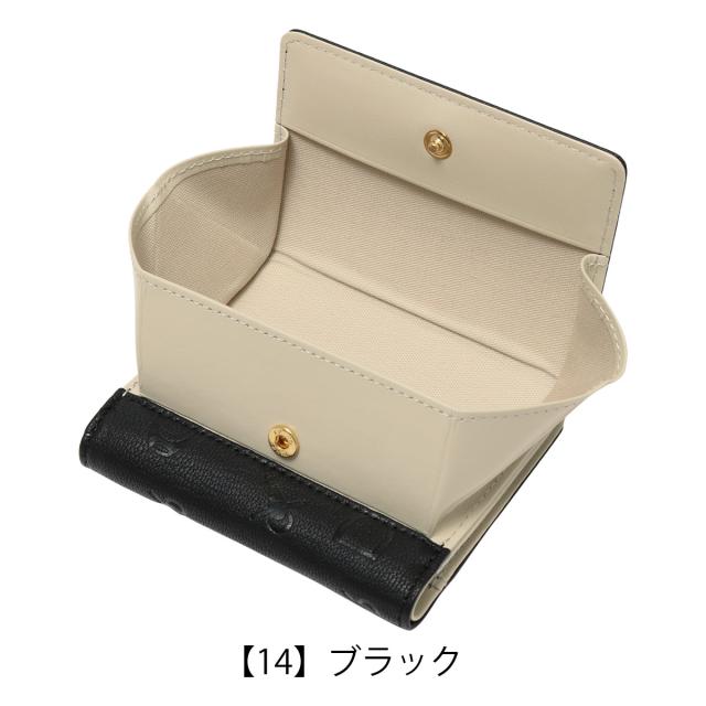 【レビュー投稿で+5％還元】ホワイ 二つ折り財布 本革 ハーネスシェードエンボスレザー SLG レディース 819803 Why | エンボス 山羊革 レザー バイカラー 開運 一粒万倍日_14