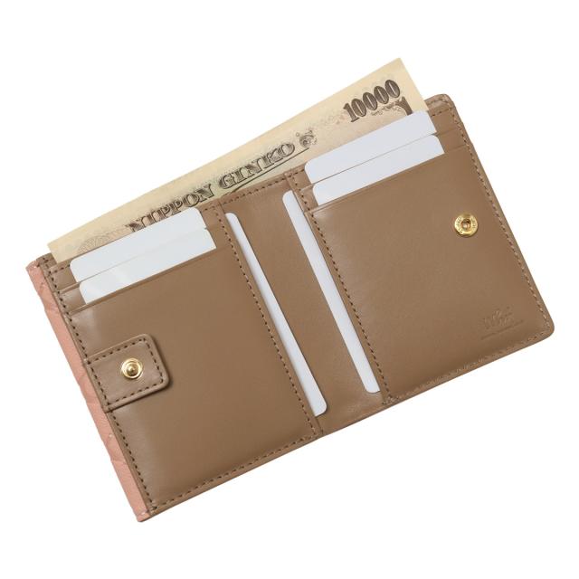 【レビュー投稿で+5％還元】ホワイ 二つ折り財布 本革 ハーネスシェードエンボスレザー SLG レディース 819803 Why | エンボス 山羊革 レザー バイカラー 開運 一粒万倍日_8