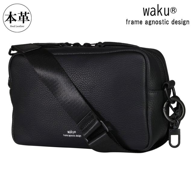 【レビュー投稿で+5％還元】ワク ショルダーバッグ ミニショルダー カジュアル 縦型 コンパクト メンズ WK-0086 waku 軽量 本革 牛革 レザー クリスマス_mp