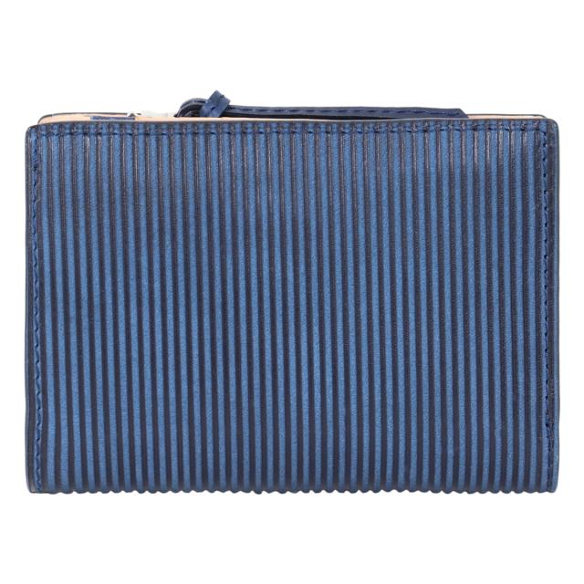 【レビュー投稿で+5％還元】バギーポート ハーフウォレット 本革 藍染型押しストレート ZYS296 BAGGY PORT ミニ財布 折り畳み財布 レザー 牛革 イタリアンレザー 型押し 開運 一粒万倍日_1