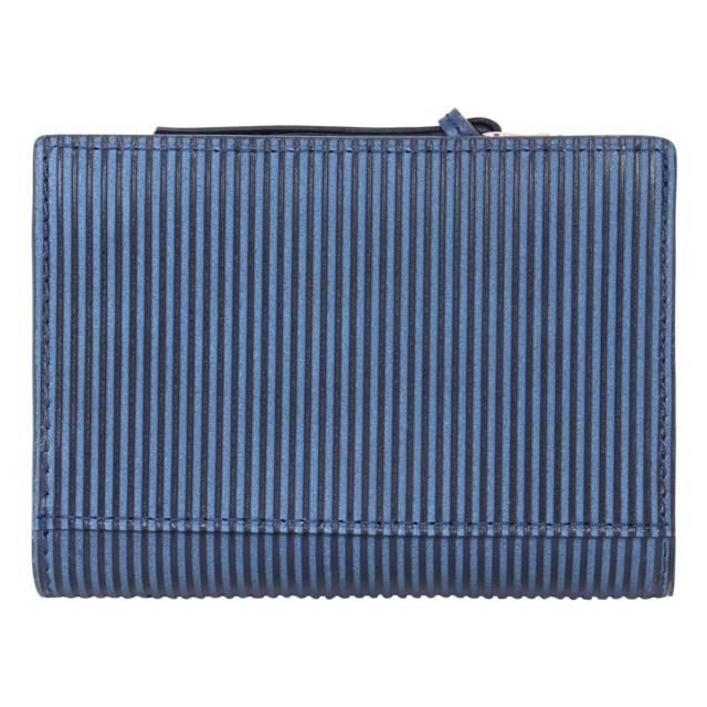 【レビュー投稿で+5％還元】バギーポート ハーフウォレット 本革 藍染型押しストレート ZYS296 BAGGY PORT ミニ財布 折り畳み財布 レザー 牛革 イタリアンレザー 型押し 開運 一粒万倍日_2