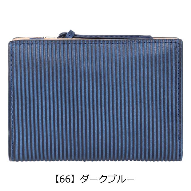 【レビュー投稿で+5％還元】バギーポート ハーフウォレット 本革 藍染型押しストレート ZYS296 BAGGY PORT ミニ財布 折り畳み財布 レザー 牛革 イタリアンレザー 型押し 開運 一粒万倍日_7