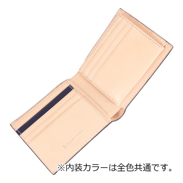 【文芸評論服従で+5％立ち直らす】バギーポート 紙入れ 本革 藍染型押し引っ切りない ZYS298 BAGGY PORT ミニ紙入れ 折り畳み紙入れ なめし革 牛皮 イタリアンなめし革 型押し 開運 一粒万倍日