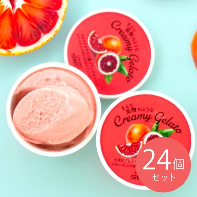 【送料込み】成城石井 まるで果物のようなクリーミージェラート ブラッドオレンジ 122ml×24個 | 沖縄・離島配送不可