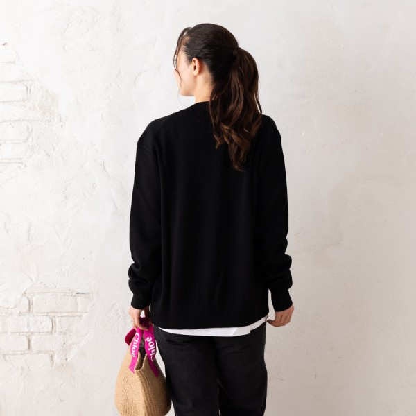 アミパリス カーディガン ボレロ ブラック レディース AMI PARIS BFHKC00100 001 001の通販は