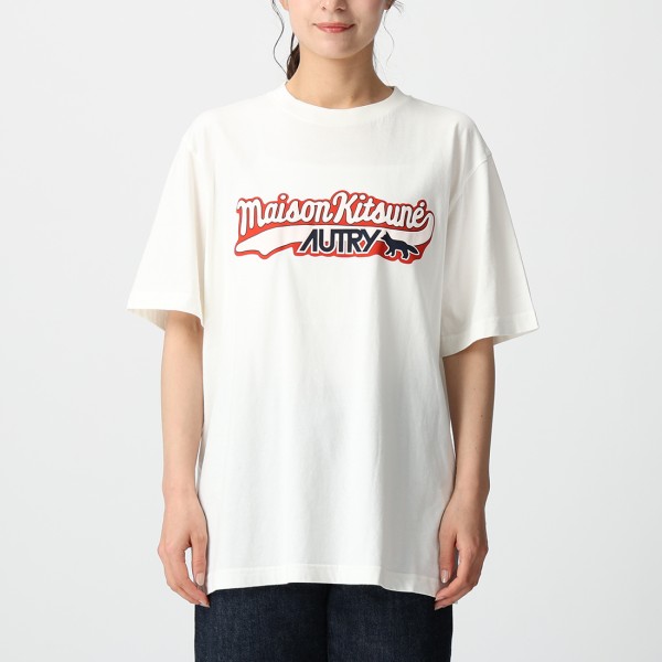 オートリー Tシャツ カットソー MAISON KITSUNEコラボ ホワイト メンズ レディース ユニセックス AUTRY TSPX MK2W