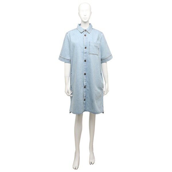 【訳ありアウトレット】アーペーセー ワンピース シャツワンピ ブルー レディース APC A.P.C.COGBG F35015 AAF 【ラッピング不可商品】