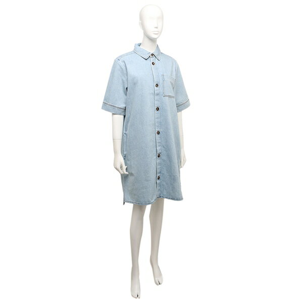 【訳ありアウトレット】アーペーセー ワンピース シャツワンピ ブルー レディース APC A.P.C.COGBG F35015 AAF 【ラッピング不可商品】
