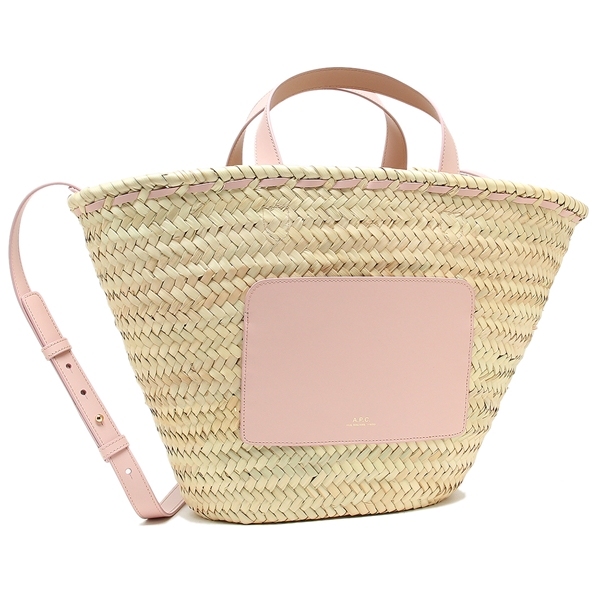 アーペーセー ハンドバッグ かごバッグ パニエ カゴバッグ ショルダーバッグ 2WAY ベージュ ピンク レディース APC F61586 PLAAB FALの通販は 33,800円