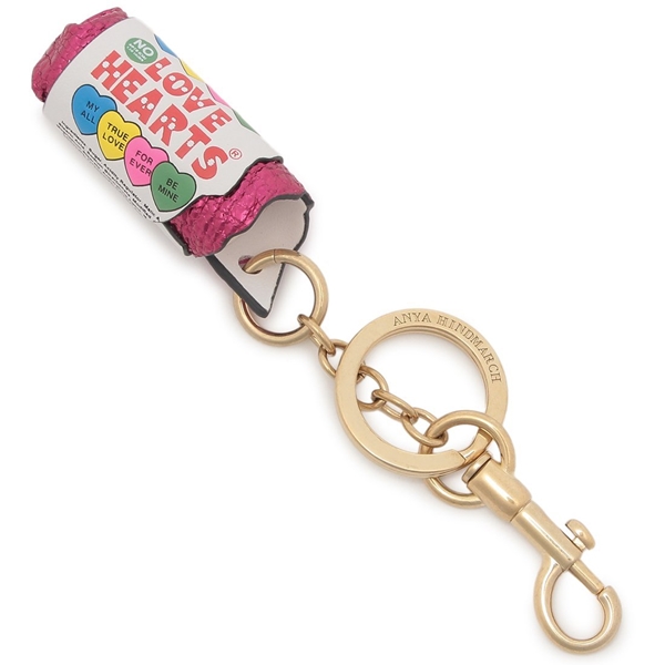 アニヤハインドマーチ キーホルダー ラブハート ピンク マルチカラー メンズ レディース ユニセックス ANYA HINDMARCH 5050925162821