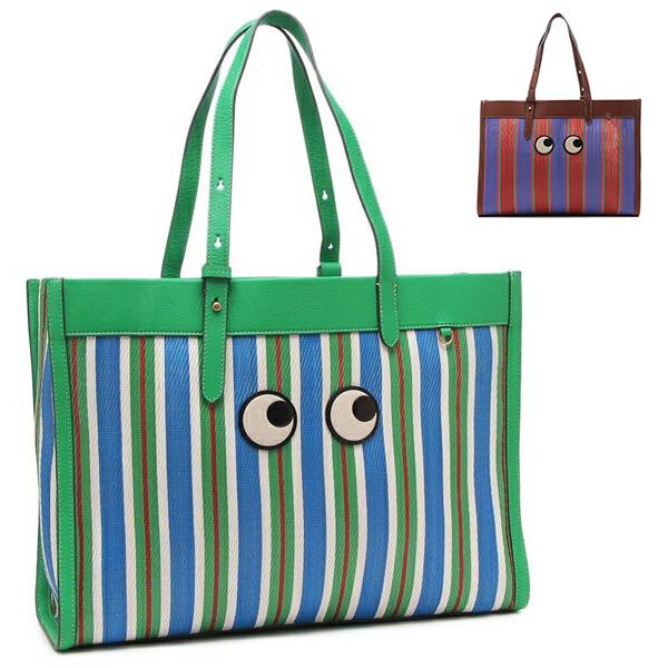 アニヤハインドマーチ トートバッグ アイズ ストライプトート ANYA HINDMARCH EYES STRIPE E/W TOTE 5050925200820 5050925200837 A4対応