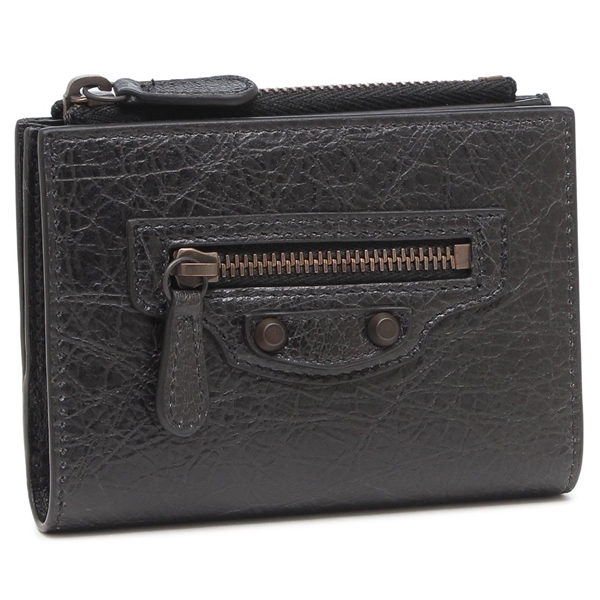 バレンシアガ 二つ折り財布 ル シティ ミニ財布 ブラック メンズ レディース ユニセックス BALENCIAGA 8463602 ABFY 1000