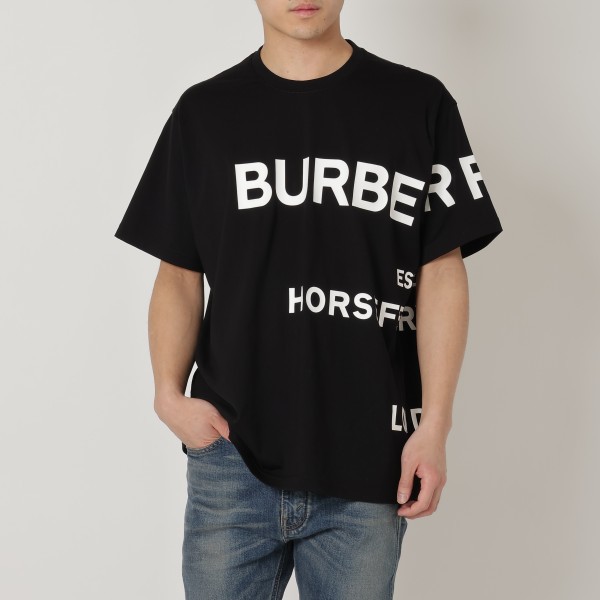 バーバリー Tシャツ 半袖カットソー ブラック メンズ BURBERRY 8040694 ...