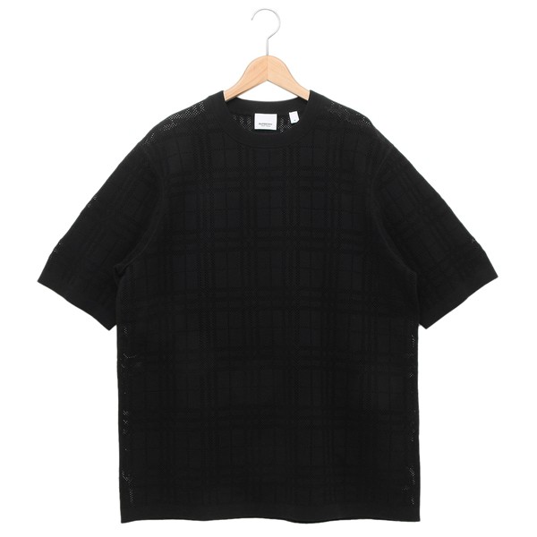 バーバリー Tシャツ カットソー トンブリッジ メッシュニット ブラック メンズ BURBERRY 8070317 A1189