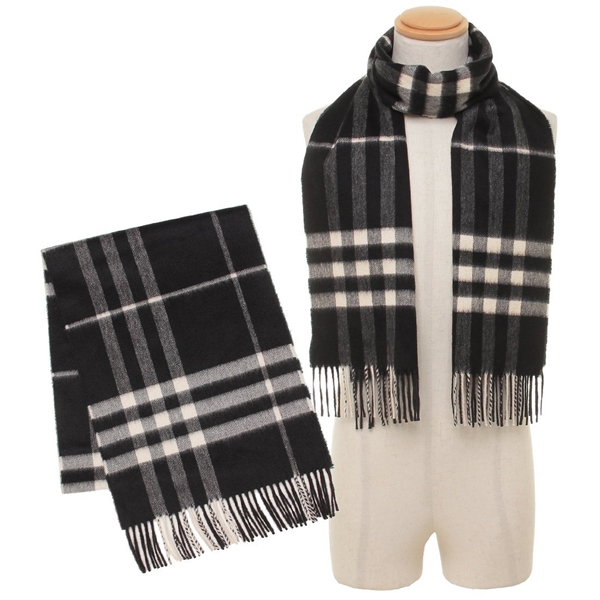 バーバリー マフラー フリンジ ブラック メンズ レディース ユニセックス BURBERRY 8094741 C1343