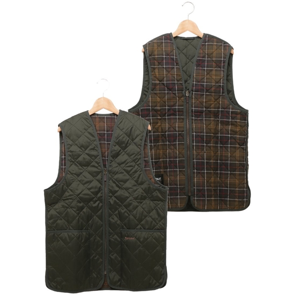 バブアー ダウンベスト ダウンジャケット コート キルティングライナーベスト リバーシブル グリーン メンズ Barbour MLI0001 GN92